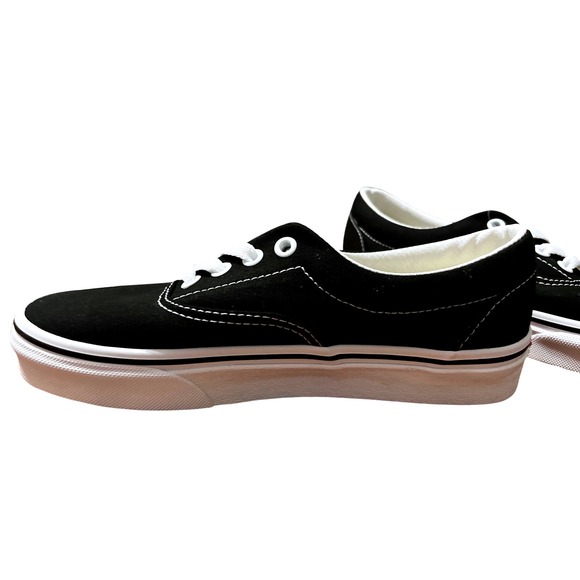 Vans Era Unisex Sneakers Black White Low Top Canvas Shoes Size 5 Women  NWT - Picture 8 of 14